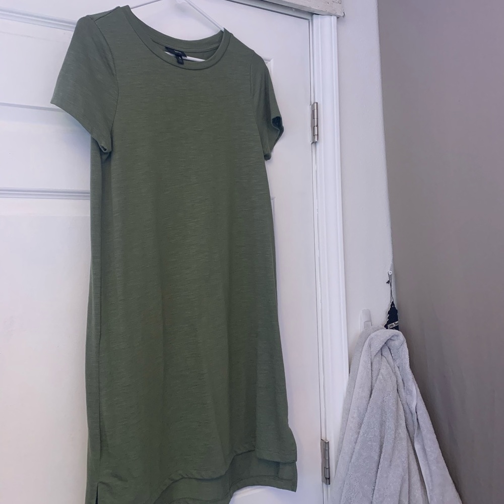 Cute green t-shirt summer dress